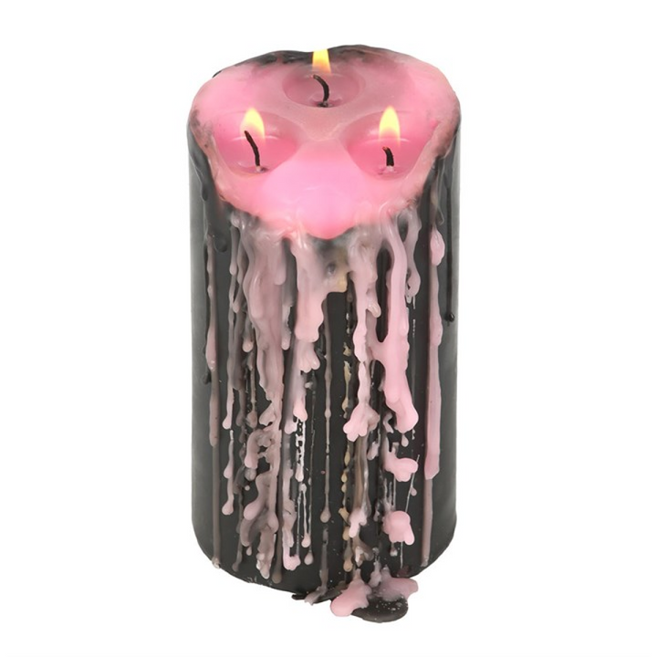 Large Pink Vampire Tears Pillar Candle