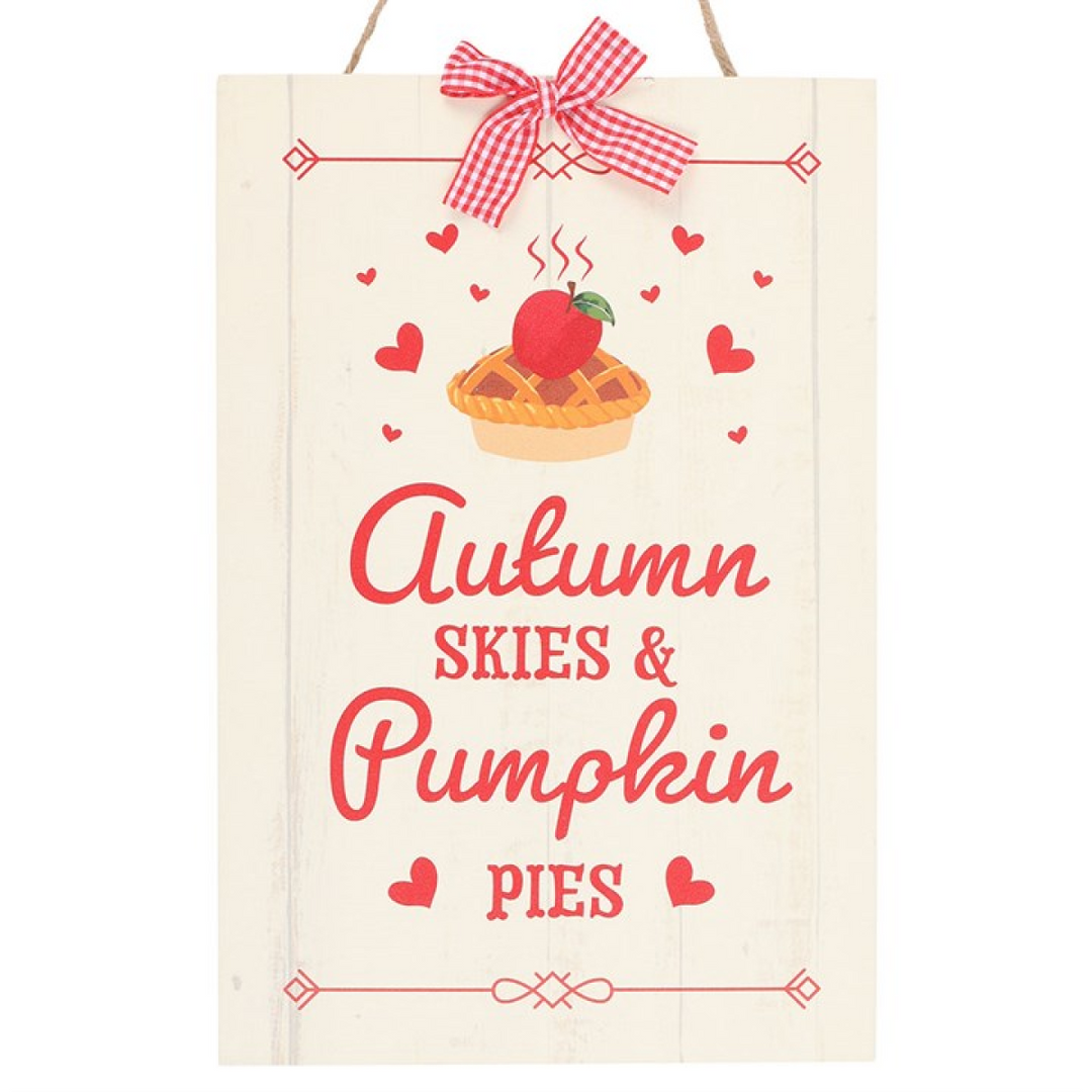 Autumn Skies & Pumpkin Pies Hanging Sign