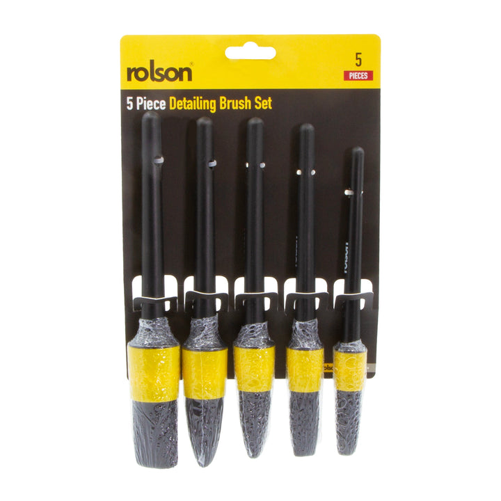 5 Piece Detailing Brush Set by Rolson Tools