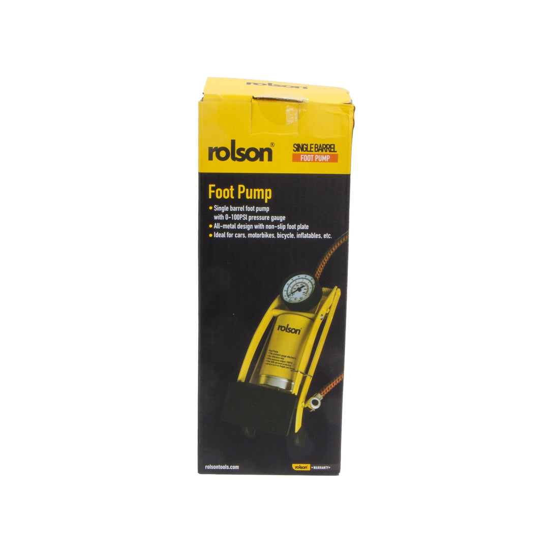 Single Cylinder Foot Pump by Rolson Tools