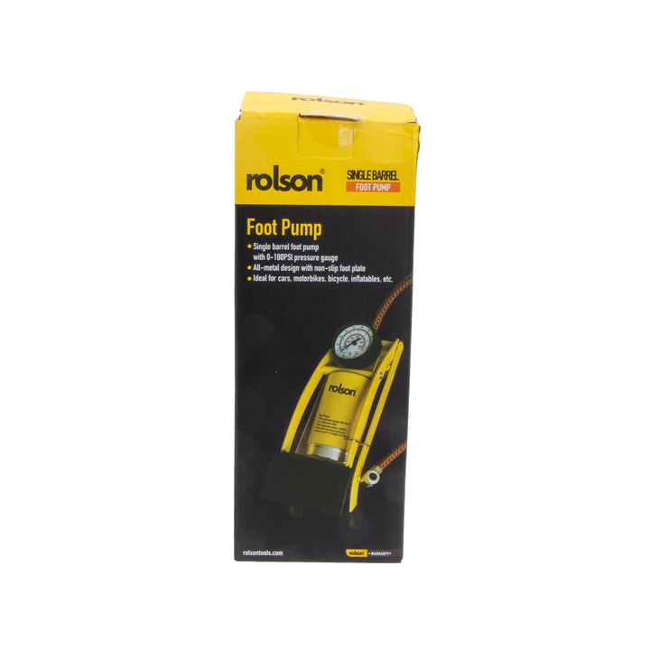 Single Cylinder Foot Pump by Rolson Tools