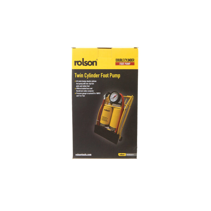 Double Cylinder Foot Pump by Rolson Tools