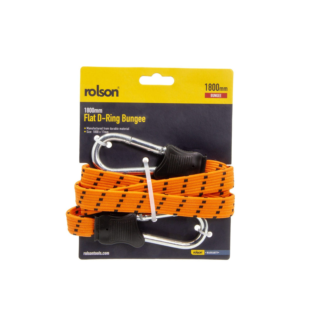 1800mm Flat D-Ring Bungee by Rolson Tools