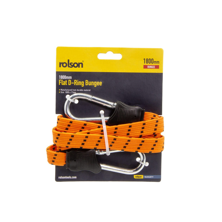 1800mm Flat D-Ring Bungee by Rolson Tools