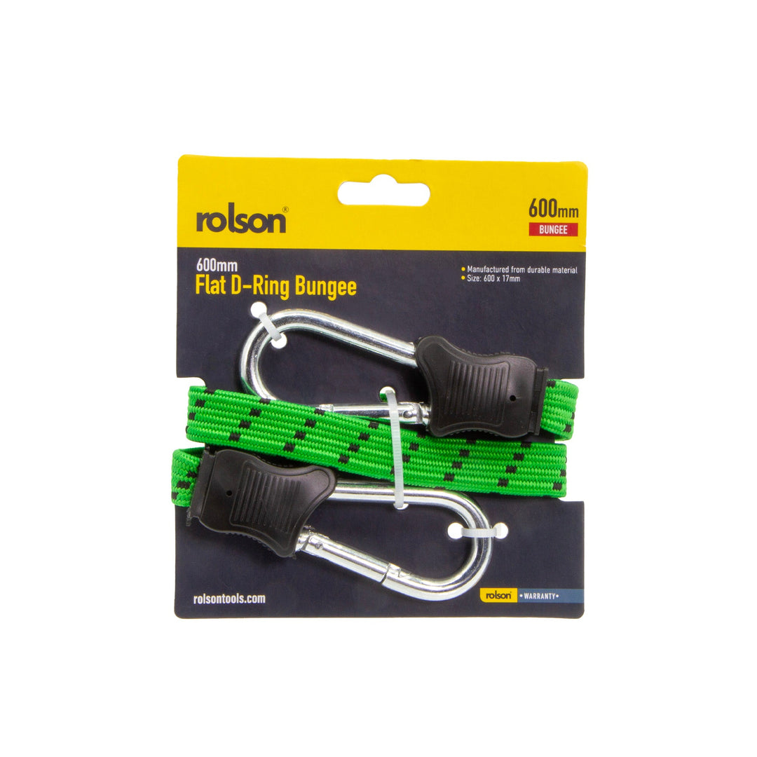 600mm Flat D-Ring Bungee by Rolson Tools
