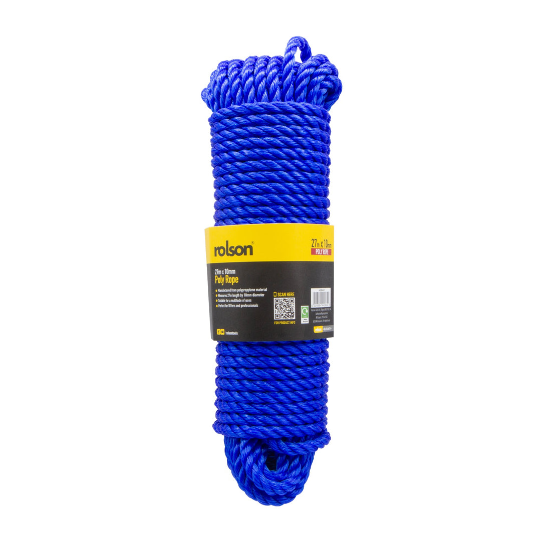 27m x 10mm Poly Rope by Rolson Tools