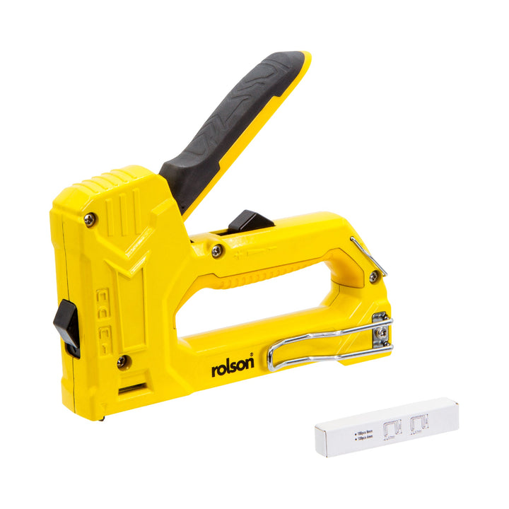 4-in-1 Heavy Duty Staple Gun with 200 piece Staples by Rolson Tools
