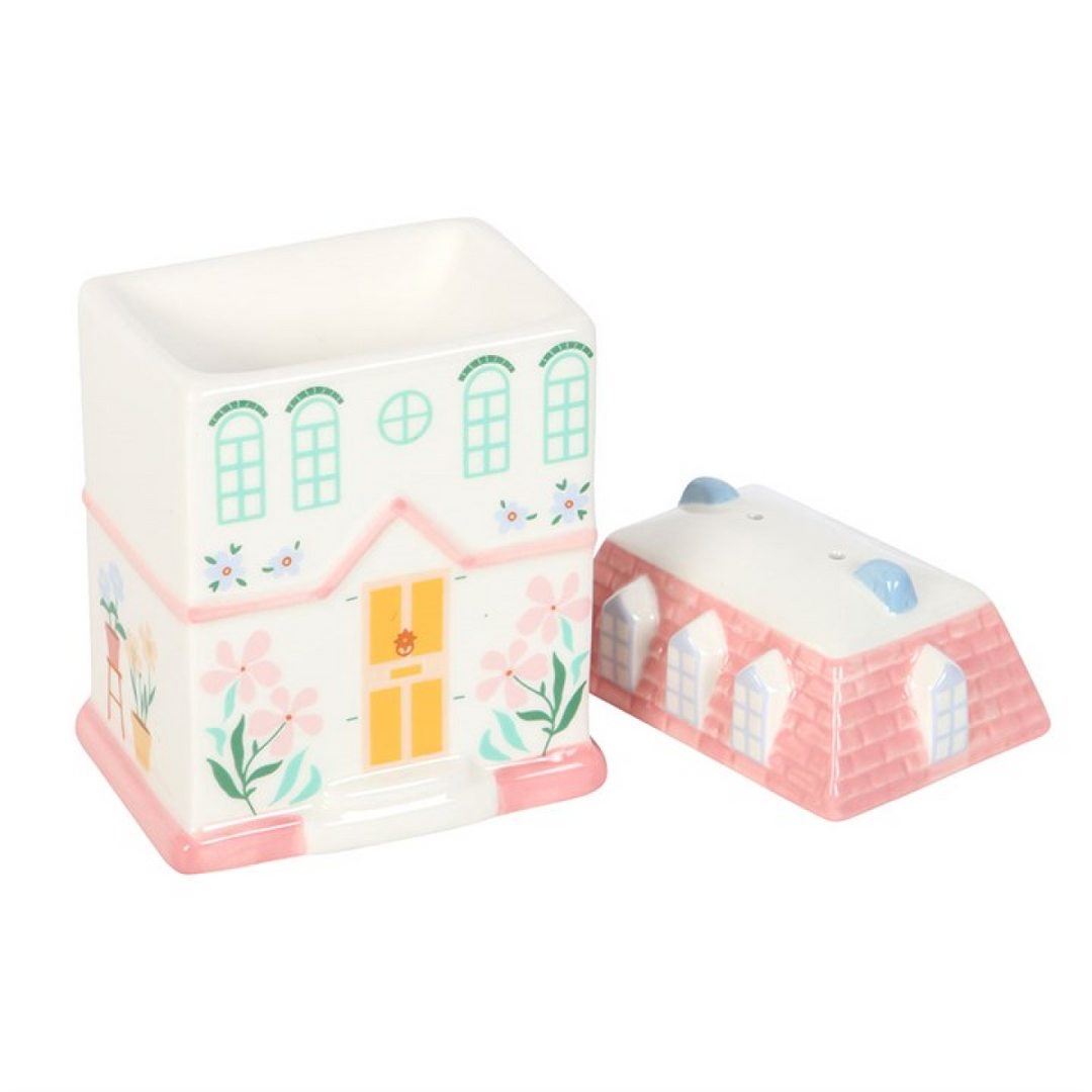 *Pastel House Shaped Ceramic Oil Burner and Wax Warmer(18/36)