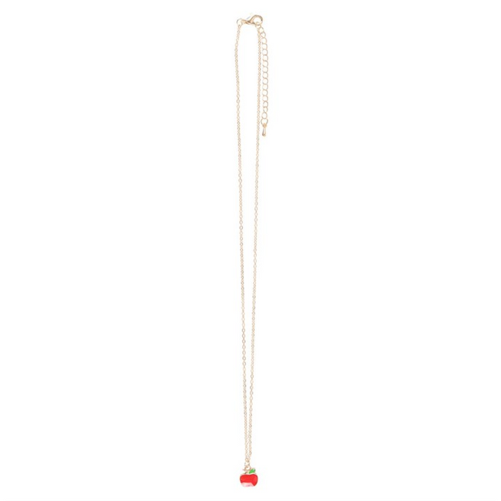 Best Teacher Apple Necklace on Greeting Card