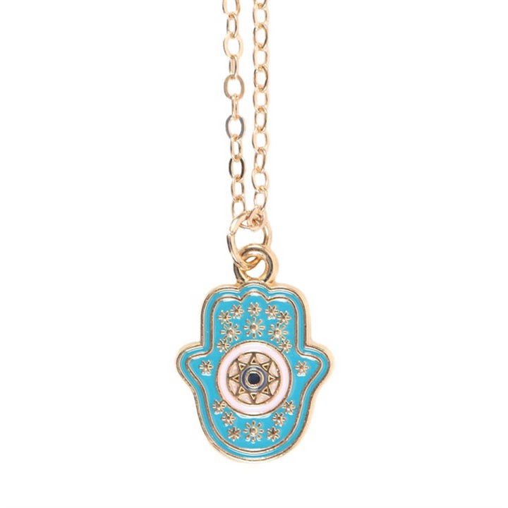 Hand of Hamsa Necklace on Greeting Card