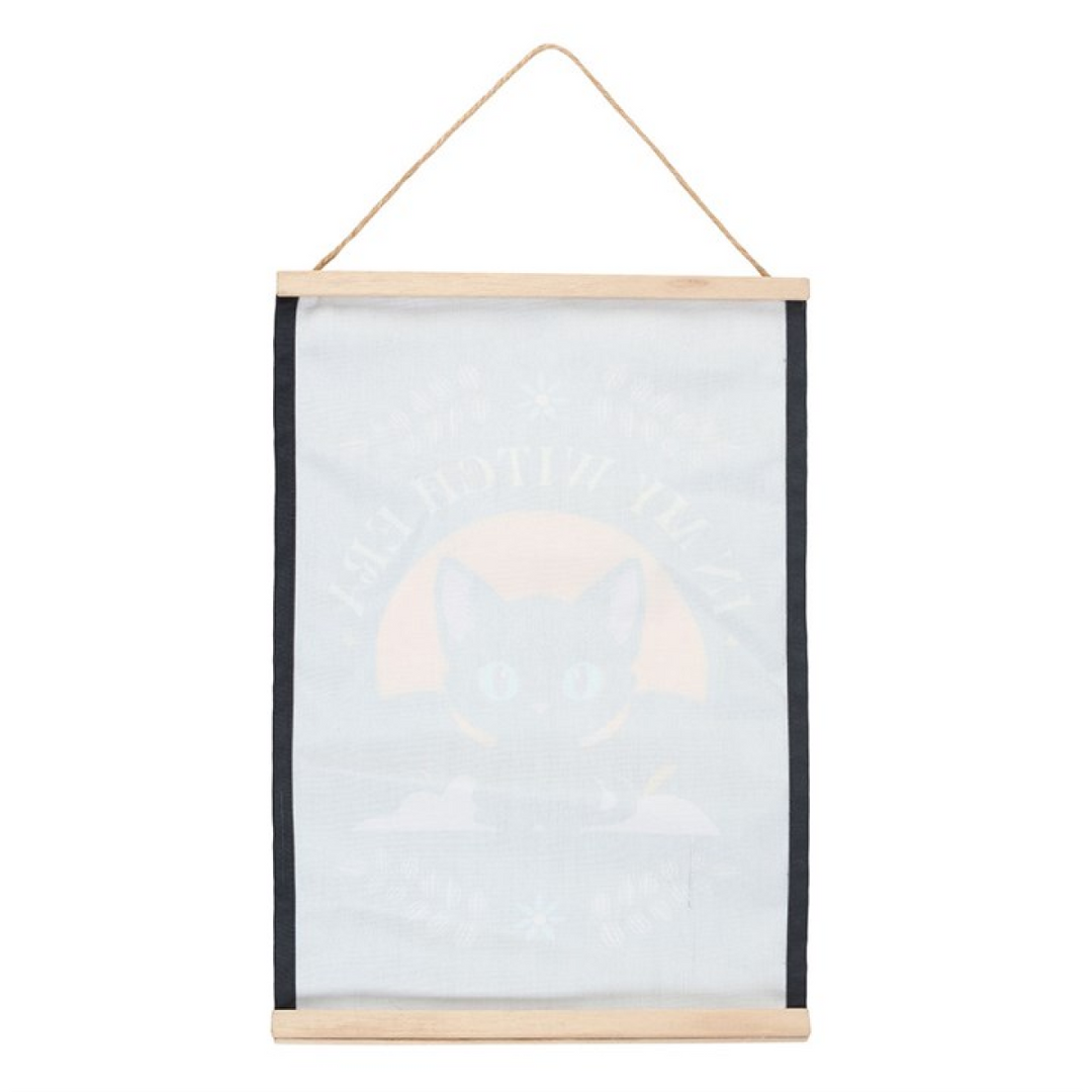 In My Witch Era Bat Cat Fabric Wall Hanging