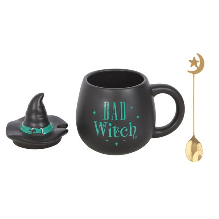 Bad Witch Lidded Mug with Spoon