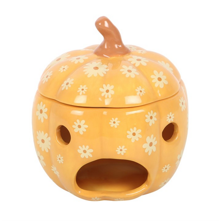 *Groovy Floral Pumpkin Ceramic Oil Burner (12/24)