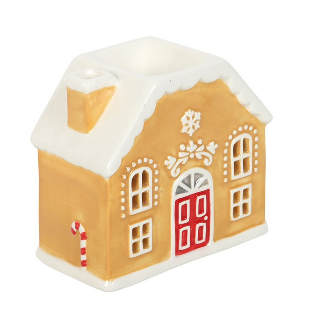 *Candy Cane Gingerbread House Ceramic Oil Burner and Wax Warmer (12/24)