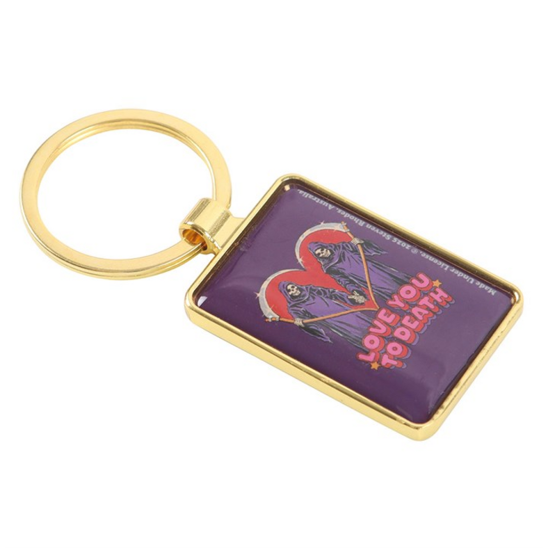 Love You To Death Keyring by Steven Rhodes