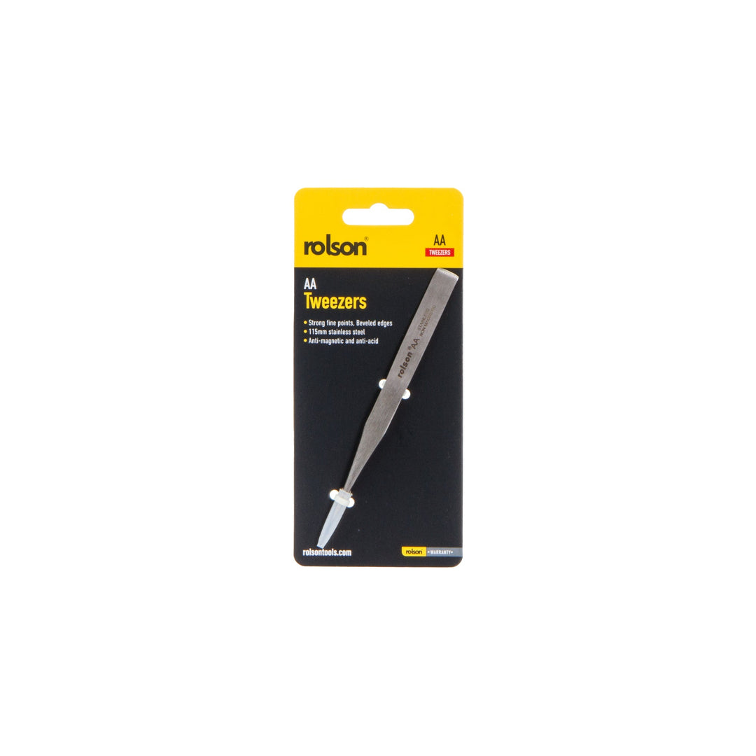 AA Stainless Steel Tweezers by Rolson Tools