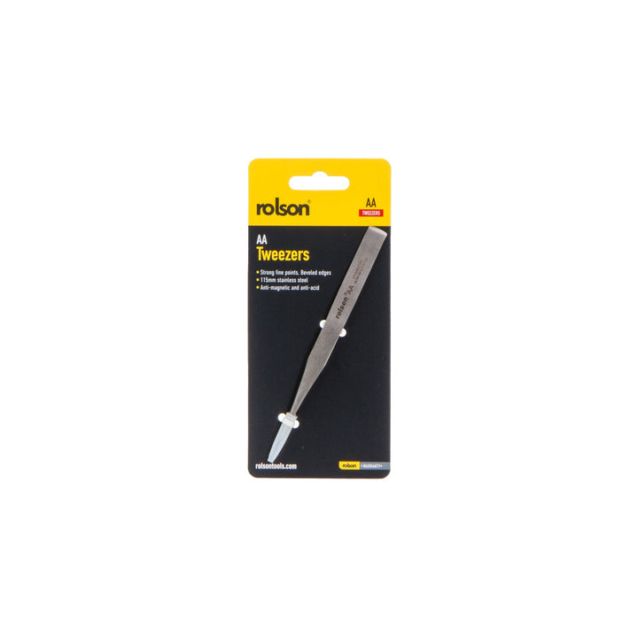AA Stainless Steel Tweezers by Rolson Tools