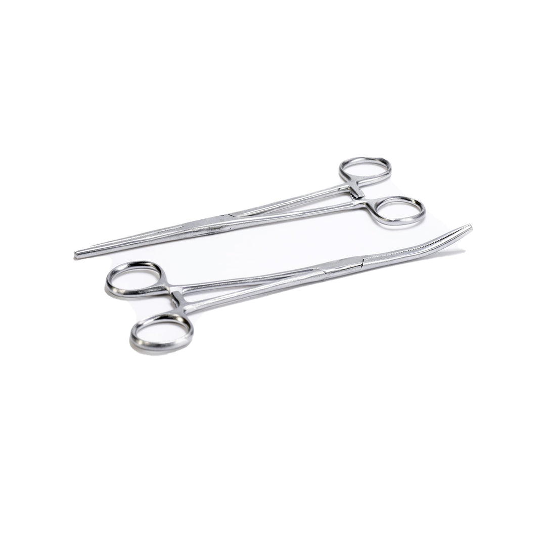 200mm Straight & Curved Forceps by Rolson Tools