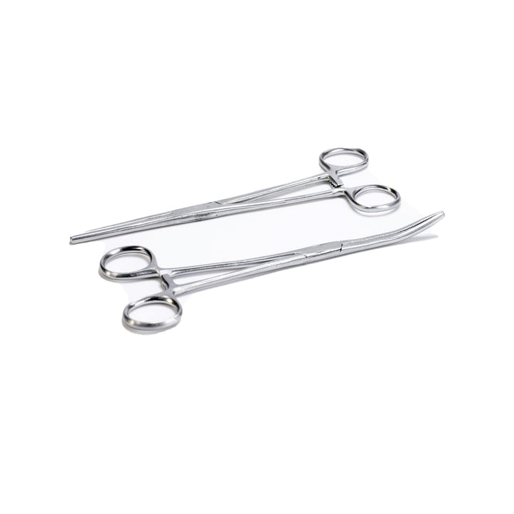 200mm Straight & Curved Forceps by Rolson Tools