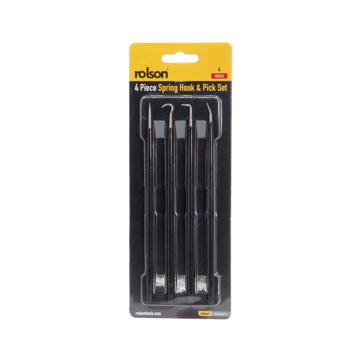 4 Piece Spring Hook & Pick Set by Rolson Tools