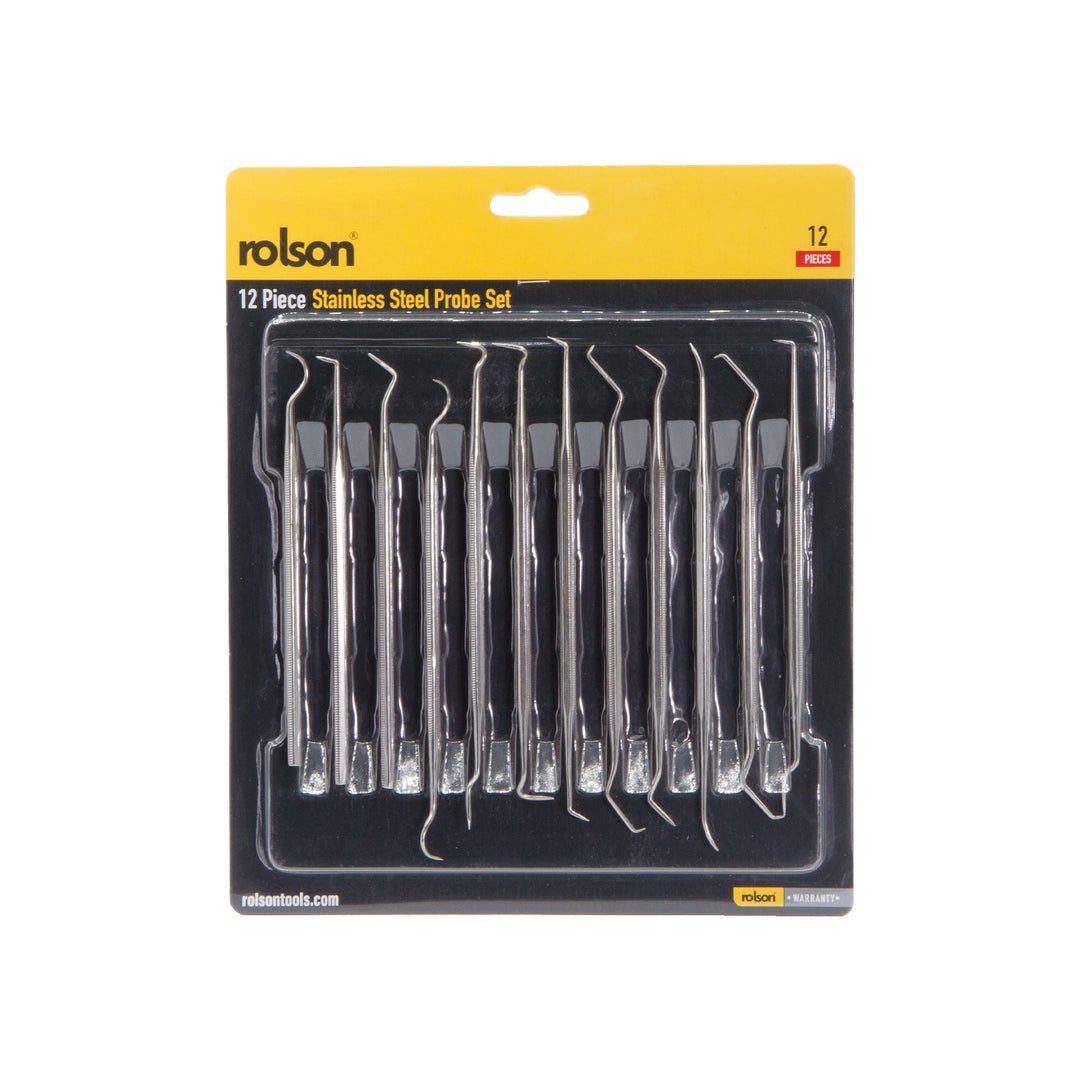 12 Piece Stainless Steel Probe Set by Rolson Tools