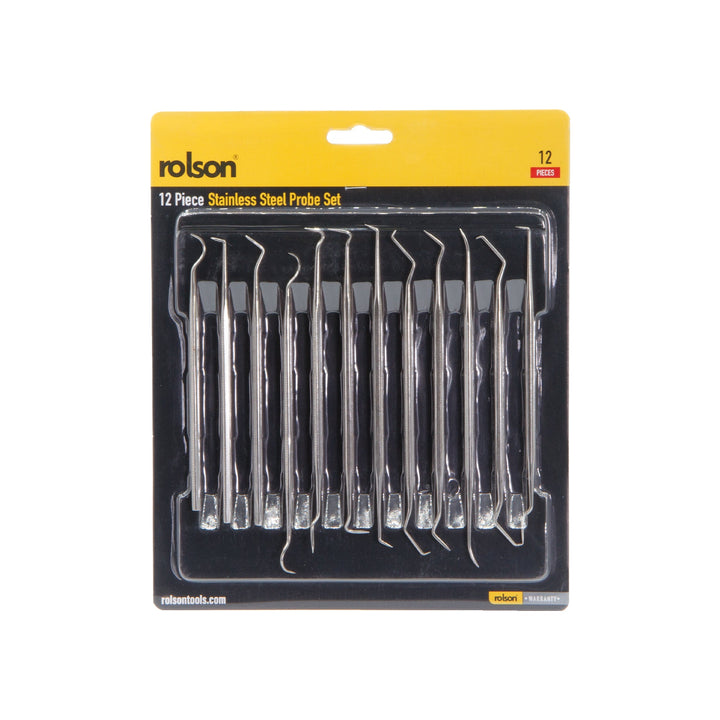 12 Piece Stainless Steel Probe Set by Rolson Tools