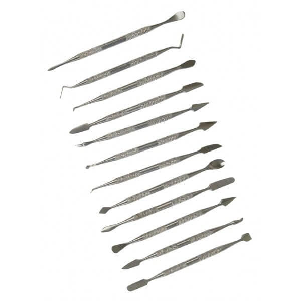 12 Piece Stainless Steel Wax Carver Set by Rolson Tools