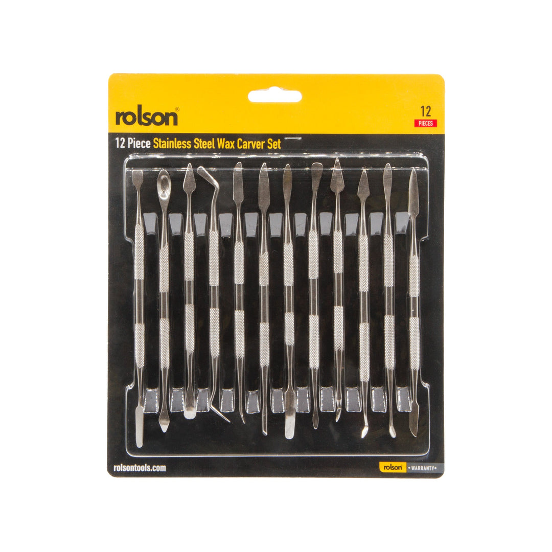 12 Piece Stainless Steel Wax Carver Set by Rolson Tools