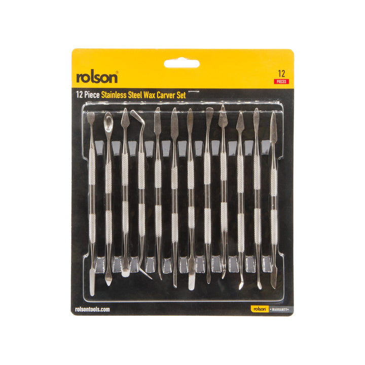 12 Piece Stainless Steel Wax Carver Set by Rolson Tools