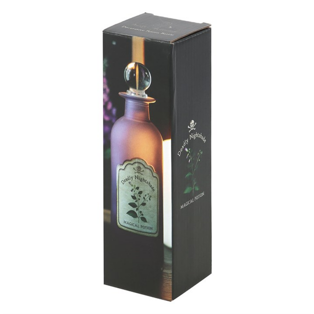 Deadly Nightshade Decorative Glass Potion Bottle