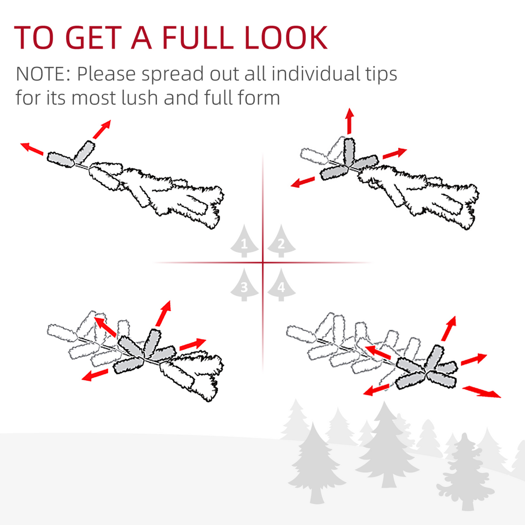 1.8m 6ft Artificial Pine Pencil Slim Christmas Tree with 390 Branch Tips White