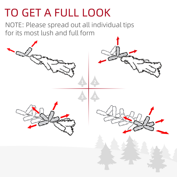 1.8m 6ft Artificial Pine Pencil Slim Christmas Tree with 390 Branch Tips White