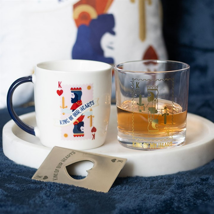 King of My Heart Drinking Glass