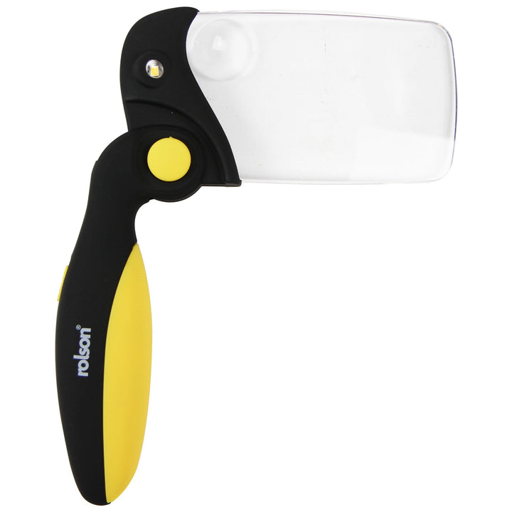 Foldable LED Rectangular Magnifying Glass by Rolson Tools