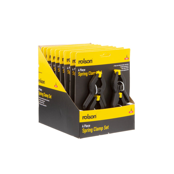 4 Piece 90mm Spring Clamp Set by Rolson Tools