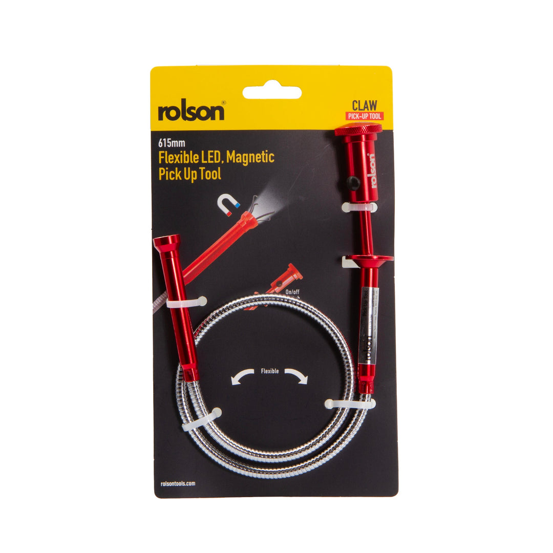LED Claw & Magnetic Flexi Pick Up Tool by Rolson Tools