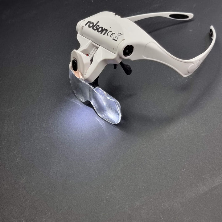 LED Head Magnifier Visor by Rolson Tools