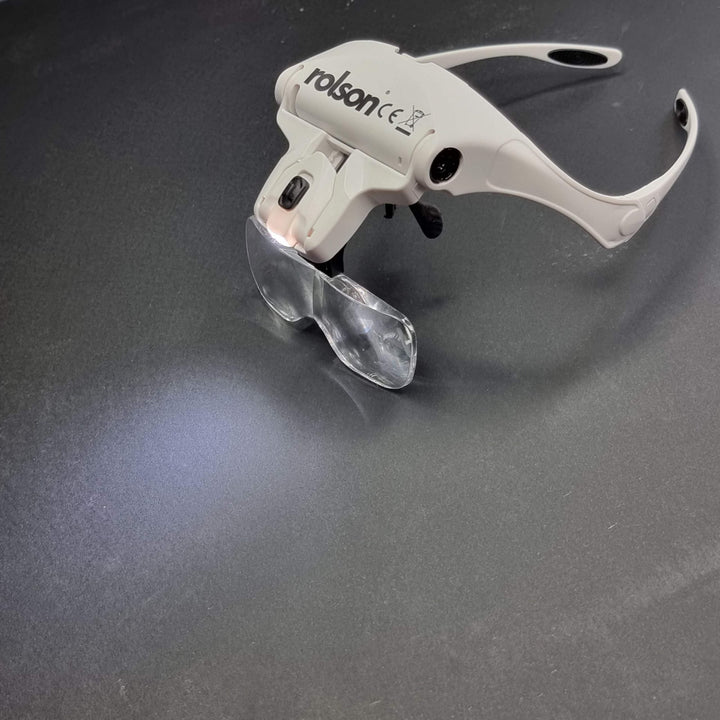 LED Head Magnifier Visor by Rolson Tools