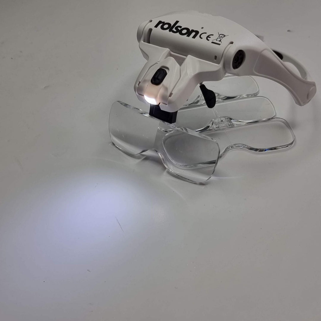 LED Head Magnifier Visor by Rolson Tools