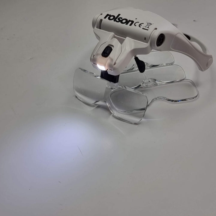 LED Head Magnifier Visor by Rolson Tools