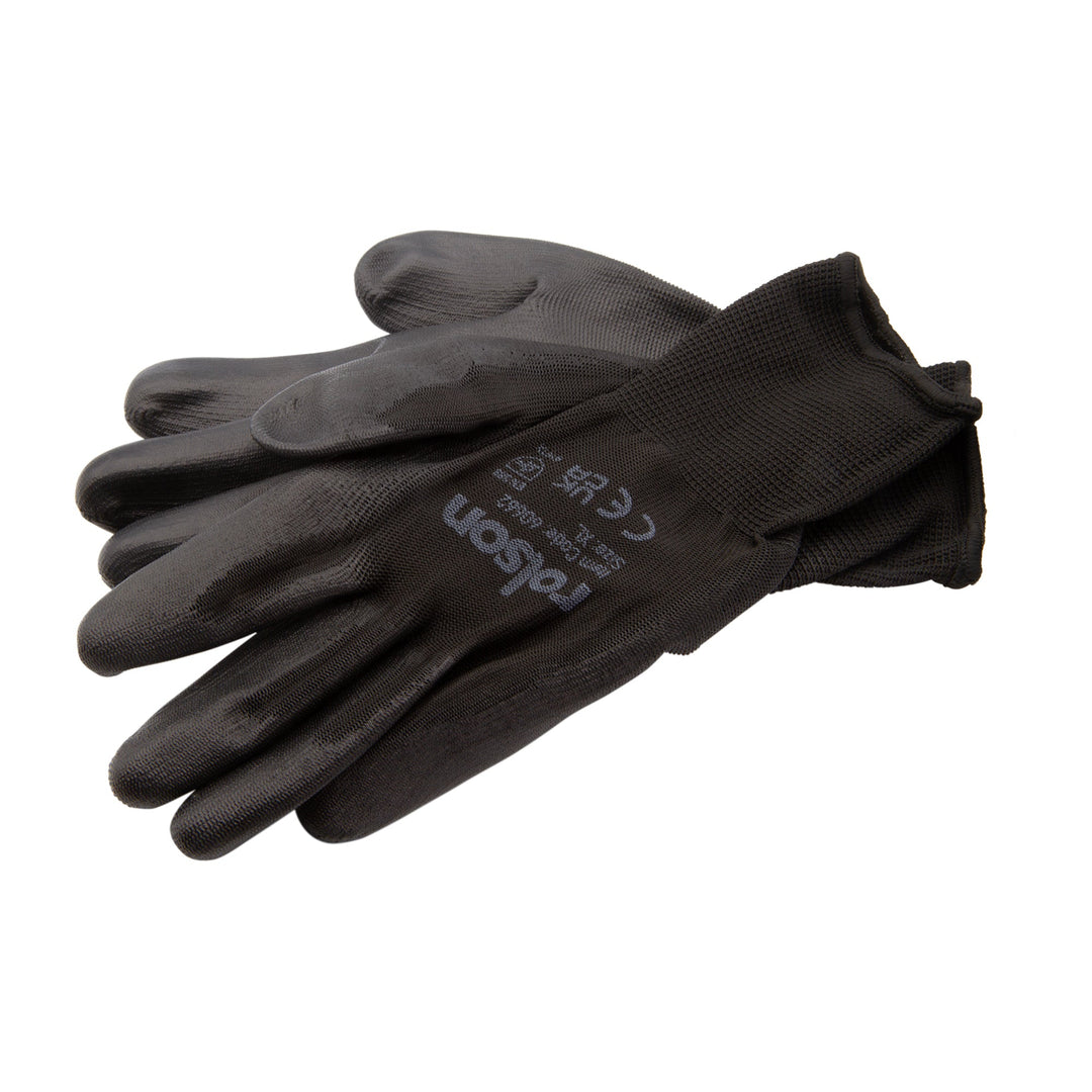 4 Pairs Black Nitrile Coated Gloves by Rolson Tools