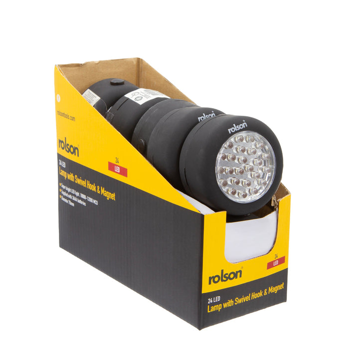 24 LED Lamp with Hook & Magnet by Rolson Tools