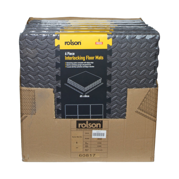 6 Piece Interlocking Floor Mats by Rolson Tools