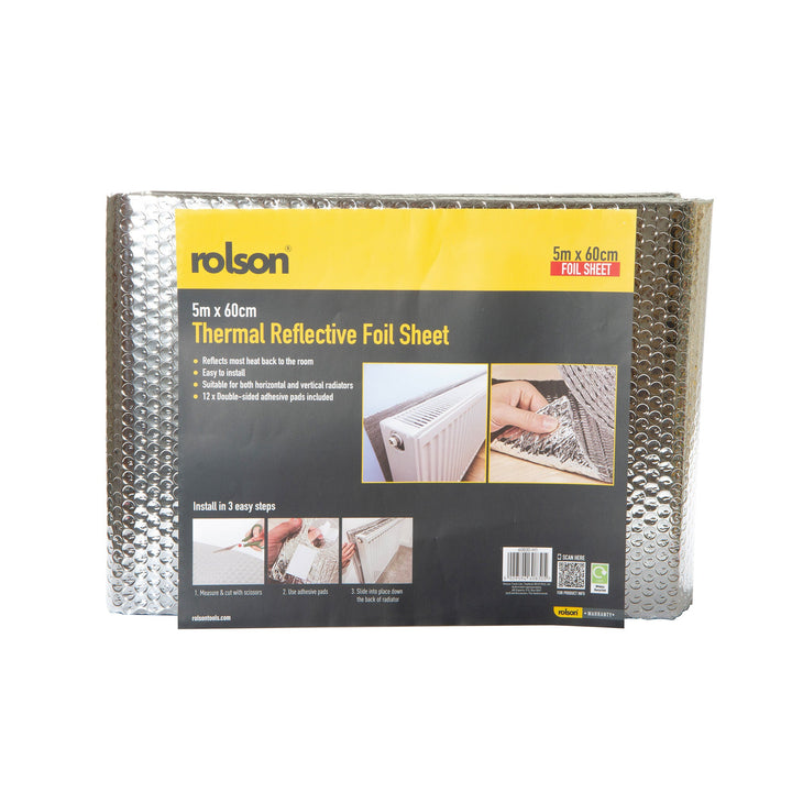 5m x 600mm Thermal Reflective Foil Sheet by Rolson Tools