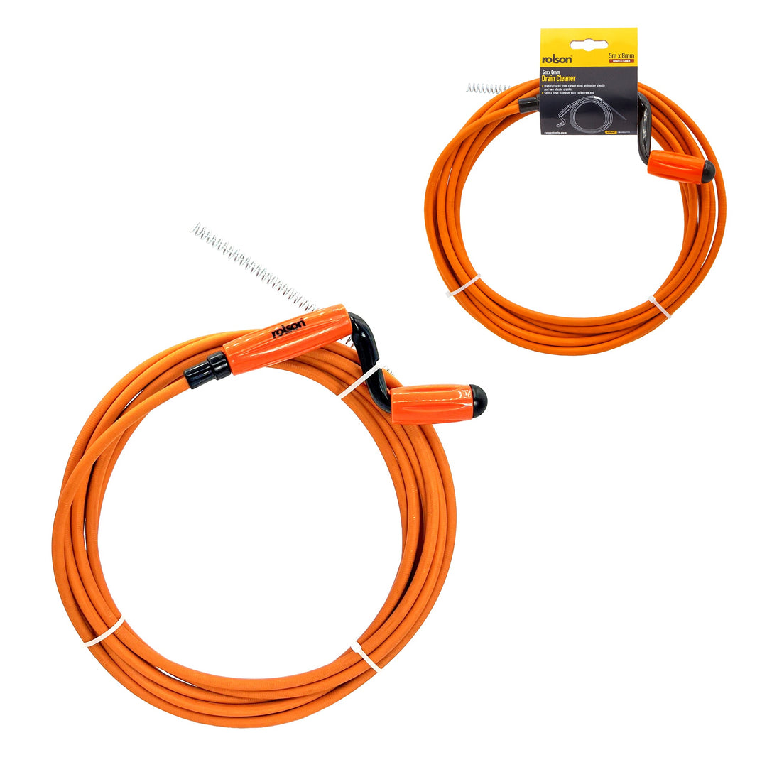 5m x 9mm Drain Cleaner by Rolson Tools