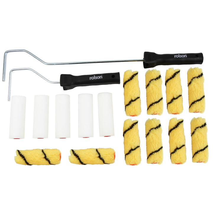 17 Piece Mini Roller Set by Rolson Tools