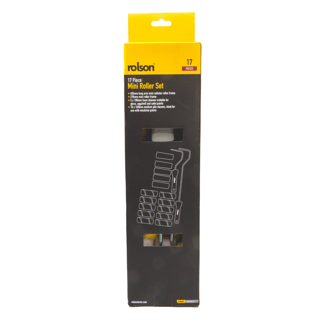 17 Piece Mini Roller Set by Rolson Tools