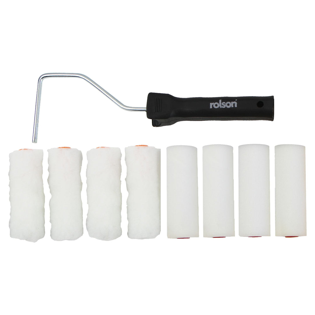 9 Piece Mini Roller Set by Rolson Tools