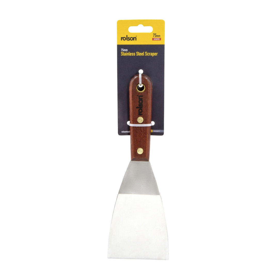 75mm Stainless Steel Scraper by Rolson Tools