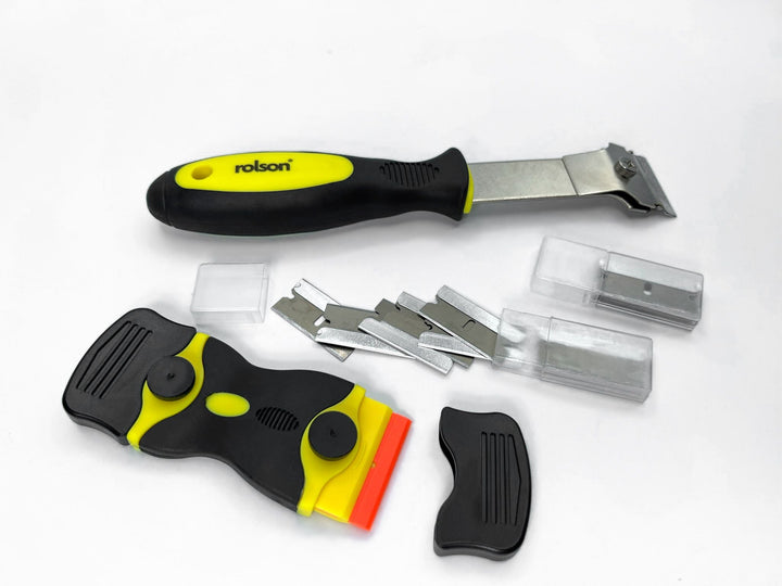 2 Piece Scraper Set with 20 Piece Spare Blades by Rolson Tools